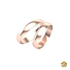 Aliança Tradicional Ouro Rosa 18k | 5 gramas (par)